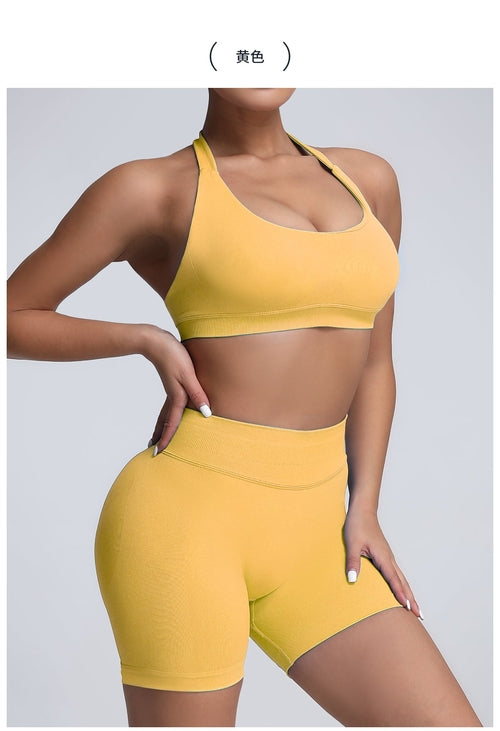 Misharen Women's High Waist Gym Shorts, Seamless Design, Spandex/Nylon