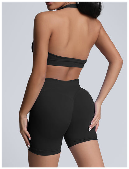 Misharen Women's High Waist Gym Shorts, Seamless Design, Spandex/Nylon