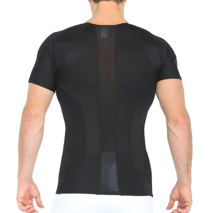 Insta Slim Compression Side & Back Power Mesh Panel V_Neck Shirt