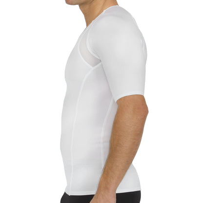 Insta Slim Compression Side & Back Power Mesh Panel V_Neck Shirt