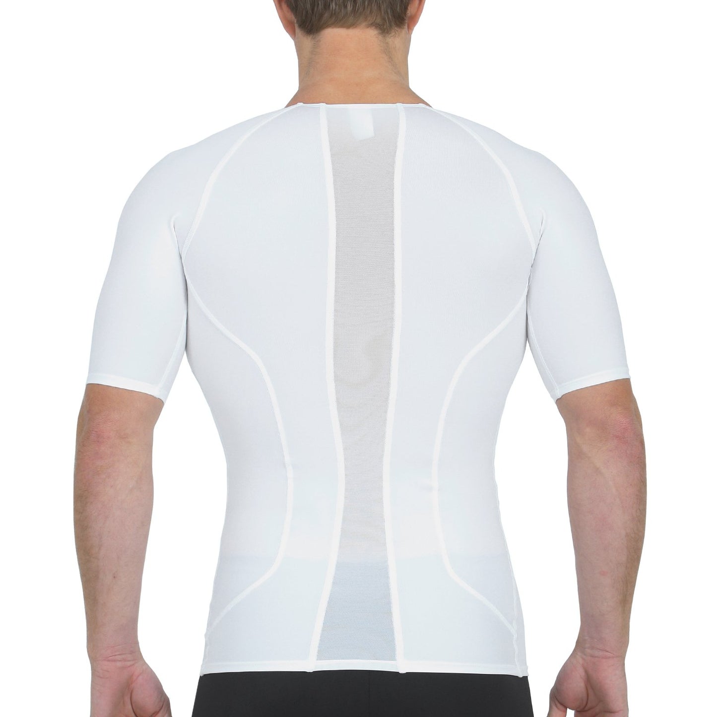 Insta Slim Compression Side & Back Power Mesh Panel V_Neck Shirt